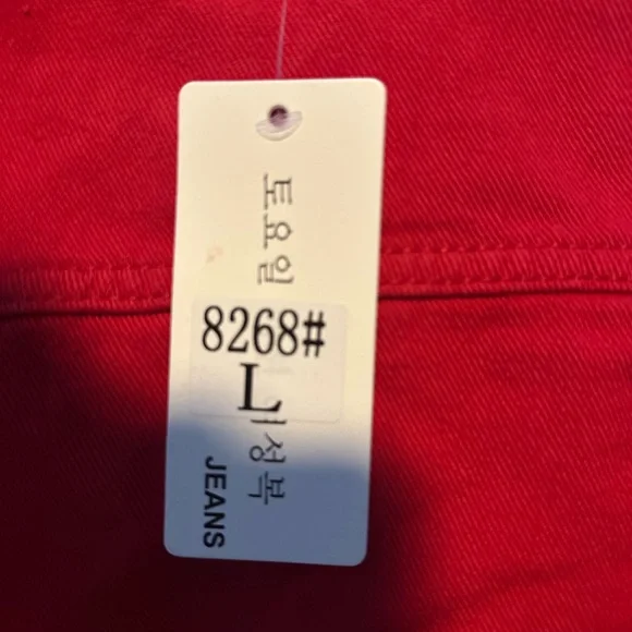 2 - Red Jean Lightweight Jacket - Picture 5 of 9
